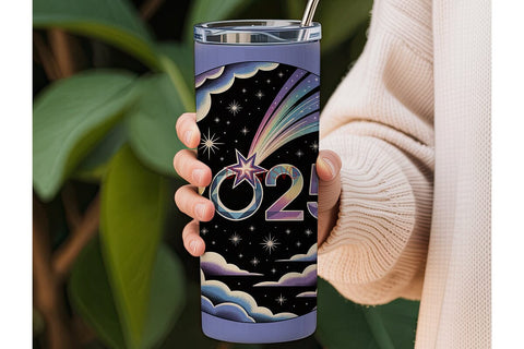 2025 New Year Tumbler Wrap Sublimation DesignSVG 