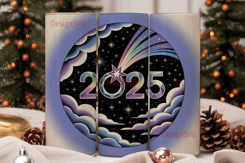 2025 New Year Tumbler Wrap Sublimation DesignSVG 