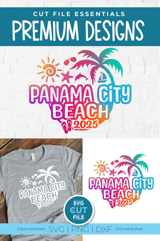 2025 Panama City Beach svg - Panama City Florida Vacation or Trip Design SVG SVG Cut File 