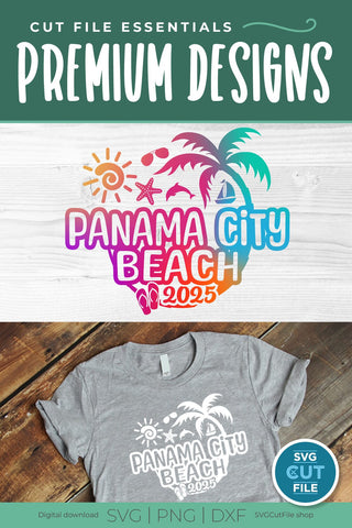 2025 Panama City Beach svg - Panama City Florida Vacation or Trip Design SVG SVG Cut File 