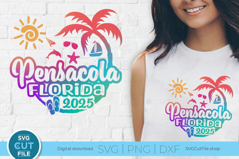 2025 Pensacola Florida svg - Pensacola FL Vacation or Trip Design SVG SVG Cut File 