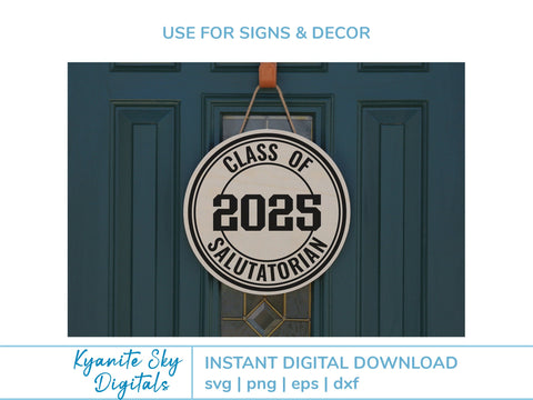 2025 Salutatorian SVG Bundle round seal graduation clipart SVG Kyanite Sky Digitals 