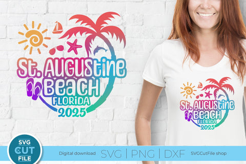 2025 St. Augustine Beach svg - Saint Augustine Florida Trip or Vacation svg SVG SVG Cut File 