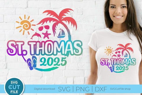 2025 St. Thomas svg - St. Thomas Vacation or Trip Design SVG SVG Cut File 