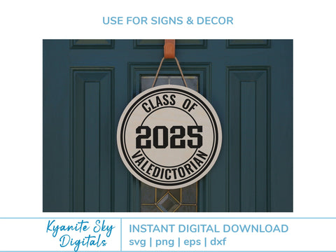 2025 Valedictorian SVG Bundle round seal graduation clipart SVG Kyanite Sky Digitals 