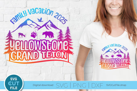 2025 Yellowstone Grand Teton Family Trip svg SVG SVG Cut File 