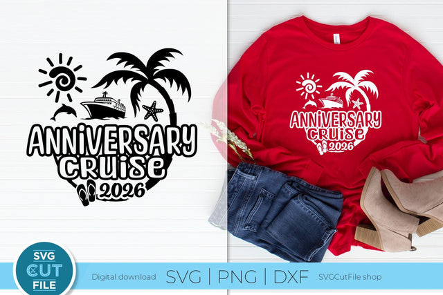 2026 Anniversary Cruise Vacation or Trip Design for Husband and Wife SVG SVG Cut File 
