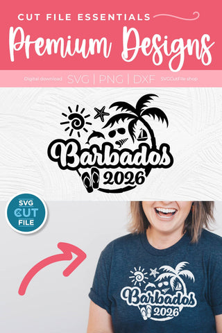 2026 Barbados svg - Barbados Vacation or Trip Design SVG SVG Cut File 