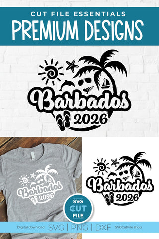 2026 Barbados svg - Barbados Vacation or Trip Design SVG SVG Cut File 