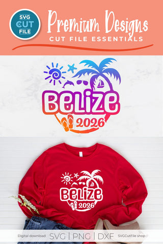 2026 Belize svg - Belize Caribbean Vacation or Trip Design SVG SVG Cut File 
