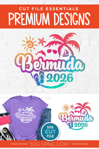 2026 Bermuda svg - Bermuda Vacation or Trip Design SVG SVG Cut File 