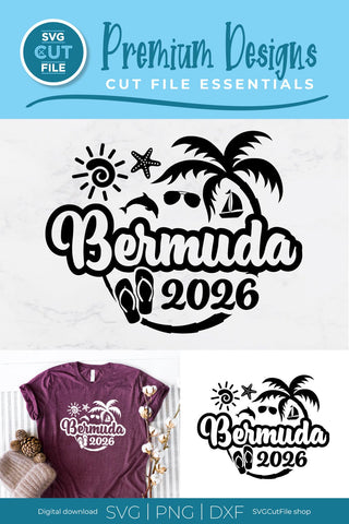 2026 Bermuda svg - Bermuda Vacation or Trip Design SVG SVG Cut File 