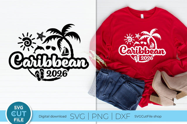 2026 Caribbean svg - Caribbean Vacation or Trip Design SVG SVG Cut File 