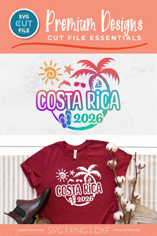 2026 Costa Rica svg - Costa Rica Vacation or Trip Design SVG SVG Cut File 