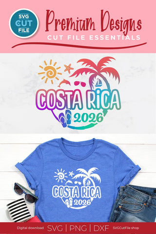 2026 Costa Rica svg - Costa Rica Vacation or Trip Design SVG SVG Cut File 