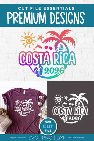2026 Costa Rica svg - Costa Rica Vacation or Trip Design SVG SVG Cut File 