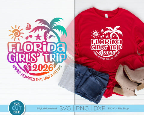 2026 Florida Girls' Trip svg - Great for a Florida Vacation svg SVG SVG Cut File 