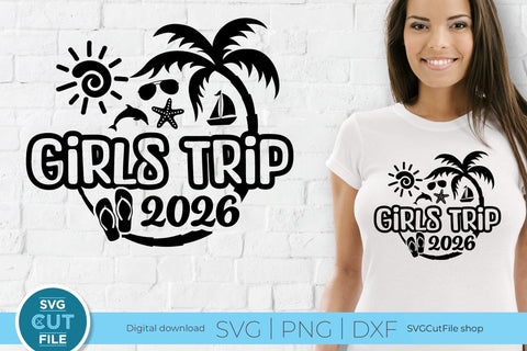 2026 Girls Trip svg - Girls Cruise Vacation Design SVG SVG Cut File 
