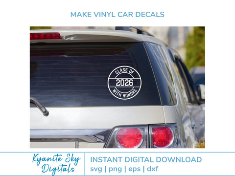 2026 Grad With Honors SVG Bundle round seal graduation clipart SVG Kyanite Sky Digitals 
