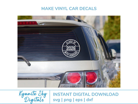 2026 Grad With Honours SVG Bundle round seal graduation clipart SVG Kyanite Sky Digitals 