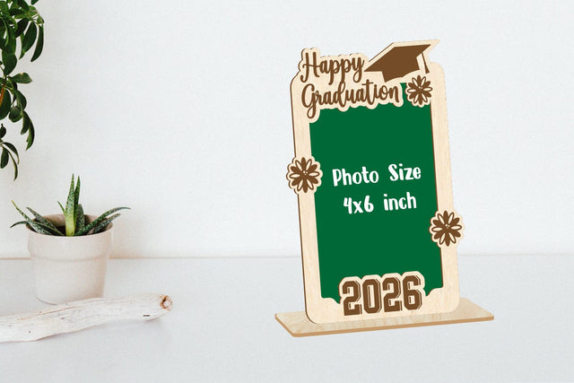 2026 Graduation Photo Frame, Wooden Photo Frame, Class of 2026 Svg SVG zafrans studio 