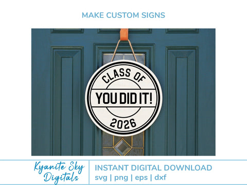 2026 Graduation SVG bundle circle seal round stamp clipart SVG Kyanite Sky Digitals 