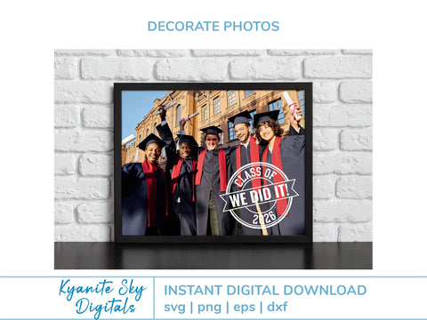 2026 Graduation SVG bundle circle seal round stamp clipart SVG Kyanite Sky Digitals 