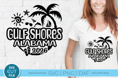 2026 Gulf Shores Alabama svg for vacation or trip SVG SVG Cut File 