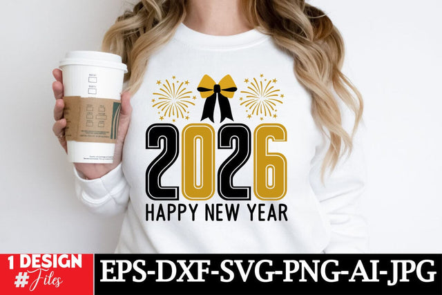 2026 Happy New Year SVG Cut File, Happy New Year , New Year Sublimation, New Year T-shirt Design SVG Insomnia Std 