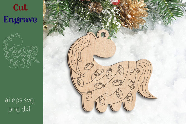 2026 Horse ornament laser cut, New year symbol svg SVG AnastasiyaArtDesign 