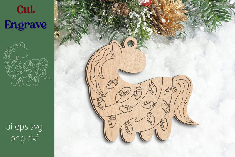 2026 Horse ornament laser cut, New year symbol svg SVG AnastasiyaArtDesign 
