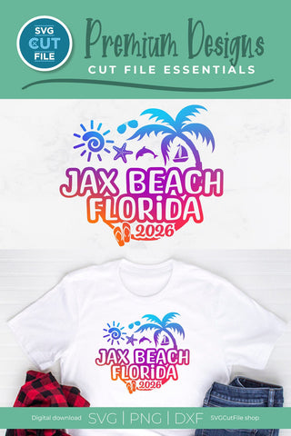 2026 Jax Beach svg - Jacksonville Beach Florida Trip svg SVG SVG Cut File 