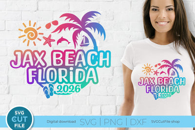 2026 Jax Beach svg - Jacksonville Beach Florida Trip svg SVG SVG Cut File 