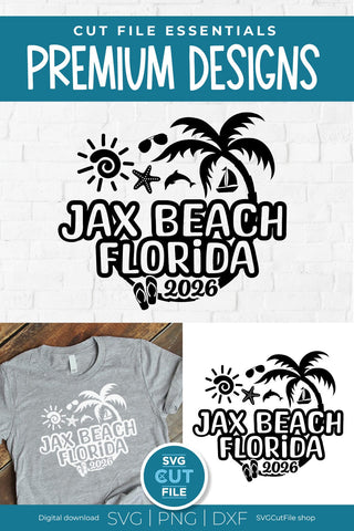 2026 Jax Beach svg - Jacksonville Beach Florida Trip svg SVG SVG Cut File 