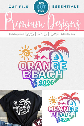 2026 Orange Beach svg, Alabama svg for vacation or trip design SVG SVG Cut File 