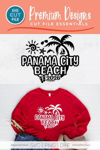 2026 Panama City Beach svg - Panama City Florida Vacation or Trip Design SVG SVG Cut File 