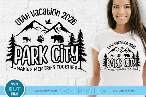 2026 Park City Utah Family Trip svg - Utah SVG vacation or Trip Design SVG SVG Cut File 
