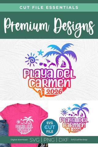 2026 Playa Del Carmen svg - Playa Del Carmen Mexico Vacation or Trip Design SVG SVG Cut File 