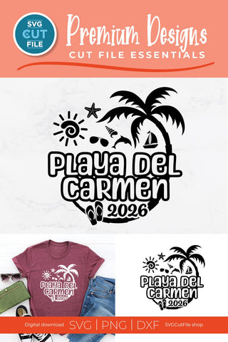 2026 Playa Del Carmen svg - Playa Del Carmen Mexico Vacation or Trip Design SVG SVG Cut File 