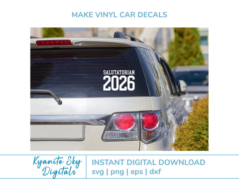 2026 Salutatorian SVG bundle, graduation vinyl cut files, grad PNG clipart SVG Kyanite Sky Digitals 