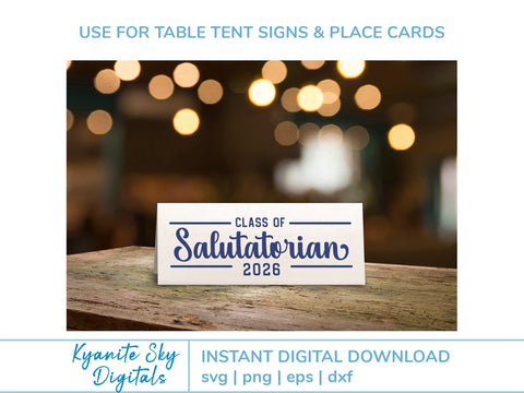 2026 Salutatorian SVG bundle, graduation vinyl cut files, grad PNG clipart SVG Kyanite Sky Digitals 