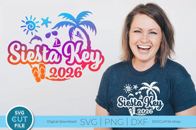 2026 Siesta Key svg - Siesta Key Beach Florida Vacation or Trip SVG SVG Cut File 