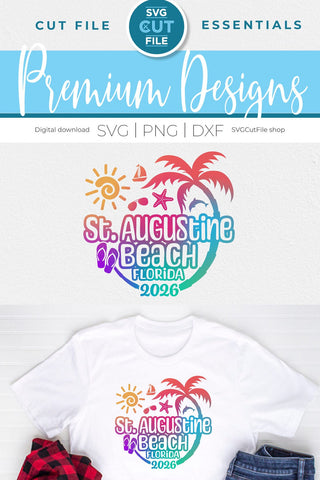 2026 St. Augustine Beach svg - Saint Augustine Florida Trip or Vacation SVG SVG Cut File 