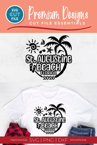 2026 St. Augustine Beach svg - Saint Augustine Florida Trip or Vacation svg SVG SVG Cut File 
