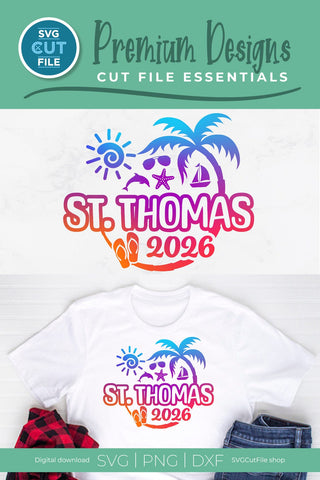 2026 St. Thomas svg - St. Thomas Vacation or Trip Design SVG SVG Cut File 
