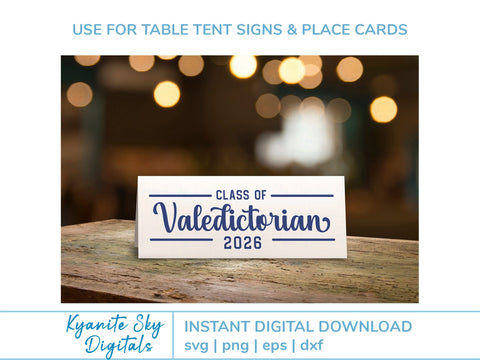 2026 Valedictorian SVG bundle, graduation vinyl cut files, grad PNG clipart SVG Kyanite Sky Digitals 