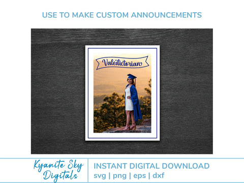 2026 Valedictorian SVG bundle, graduation vinyl cut files, grad PNG clipart SVG Kyanite Sky Digitals 