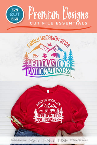 2026 Yellowstone Family Trip svg - Yellowstone National Park SVG vacation or Trip svg SVG SVG Cut File 