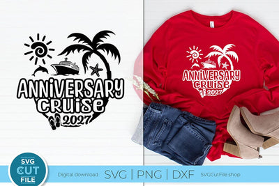 2027 Anniversary Cruise Vacation or Trip Design for Husband and Wife SVG SVG Cut File 