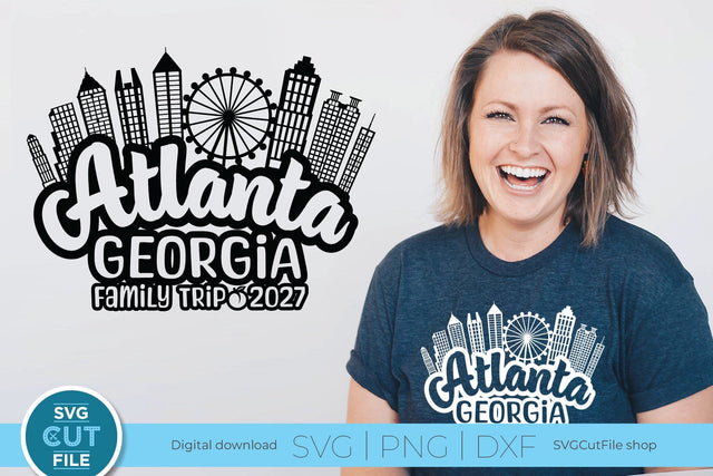 2027 Atlanta Georgia svg with Family Trip, Great for the Whole Family SVG SVG Cut File 
